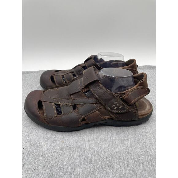 Dunham Mens 13 B Leather Casual Slip On Fisherman Sandals Shoes Beach Adjustable - Picture 2 of 12